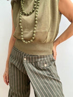 Jersey con Hombreras Verde Oliva