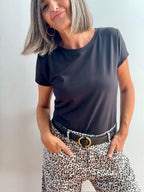 Camiseta Básica Manga Corta Negra