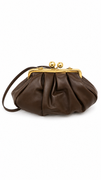 Clutch Mediano Cierre Monedero Marrón