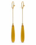 Pendientes de acero y resina Dorados