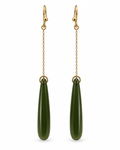 Pendientes de acero y resina Verdes
