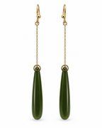 Pendientes de acero y resina Verdes