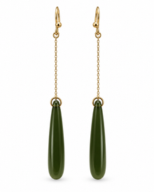 Pendientes de acero y resina Verdes