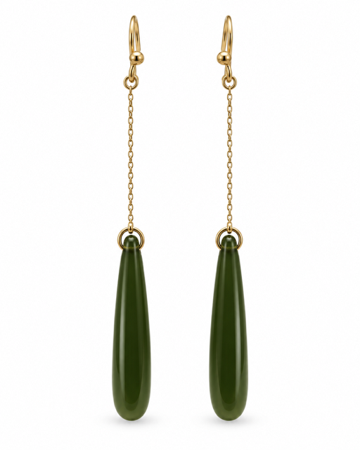 Pendientes de acero y resina Verdes