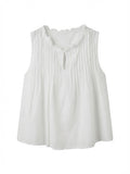 Blusa Trabillas Blanco  100% Algodón