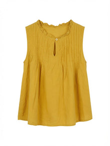Blusa Trabillas Mostaza  100% Algodón