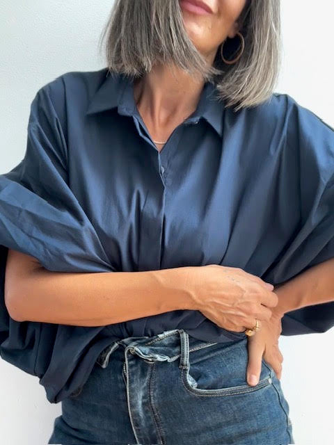 Camisa Bombacha Azul Marino