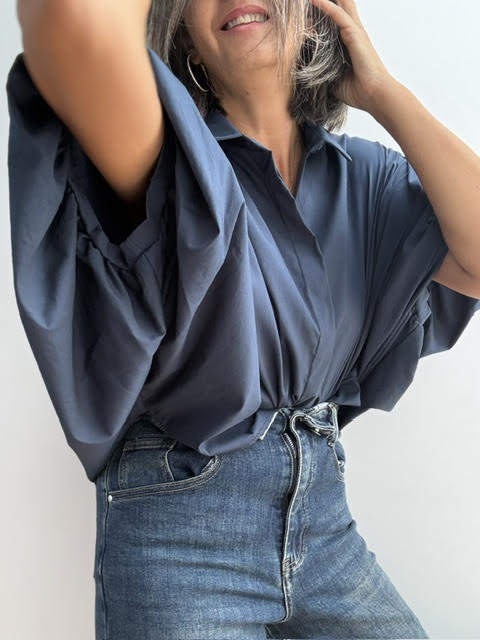 Camisa Bombacha Azul Marino