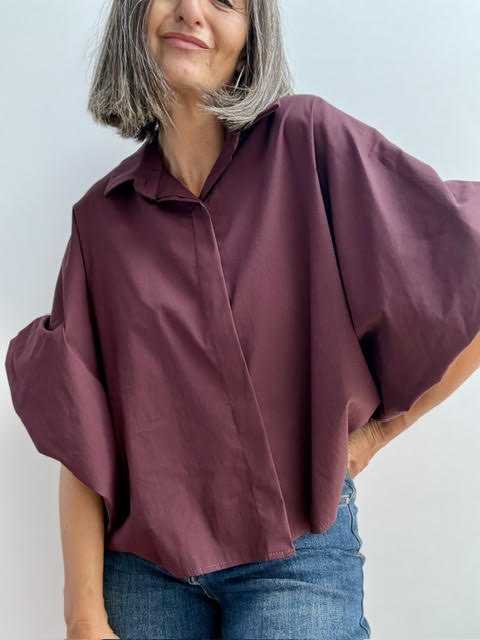 Camisa Bombacha Ciruela