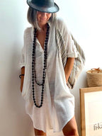 Vestido Camisero Playero Blanco