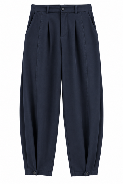 Pantalón Bajo Botón Marino