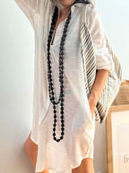 Vestido Camisero Playero Blanco