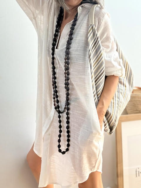 Vestido Camisero Playero Blanco