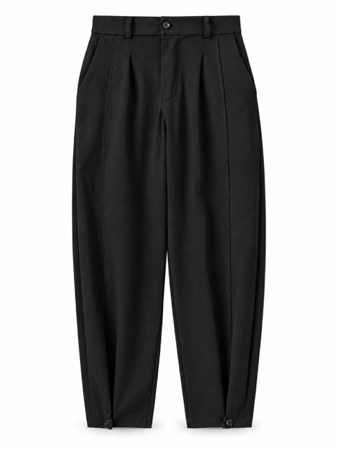 Pantalón Bajo Botón Negro
