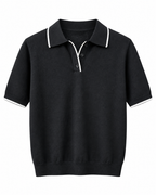 Polo Punto Raya Negro