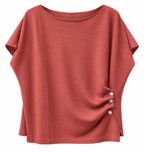 Jersey Drapeado con Botones Caldera