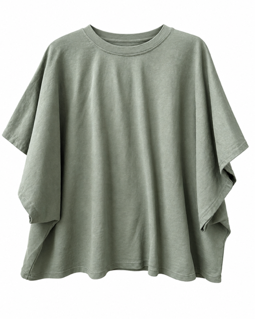 Sudadera Fina Oversize Kaki