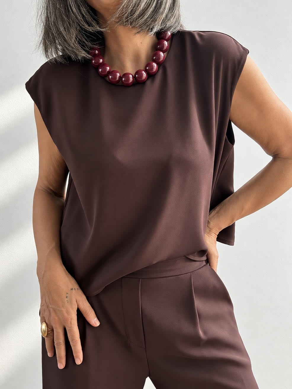 Blusa Conjunto Isabela Ciruela