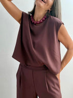 Blusa Conjunto Isabela Ciruela