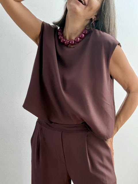 Blusa Conjunto Isabela Ciruela