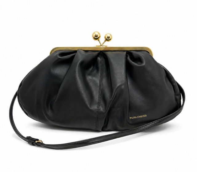 Clutch Grande Cierre Monedero Negro